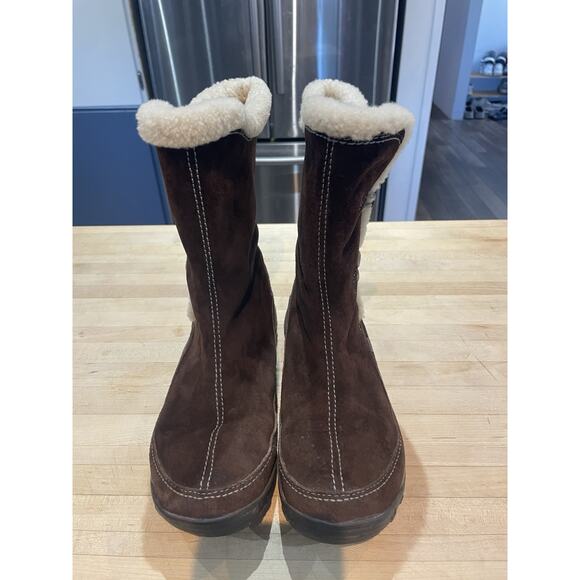 Merrell Yarra Womens Suede Waterproof 200 Gram Primaloft Boots Brown Size 7 - Picture 4 of 10